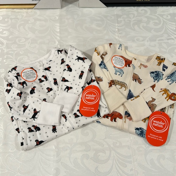 wonder nation Pajamas 35 Bundle Of 2 New Sleep And Play Onesies